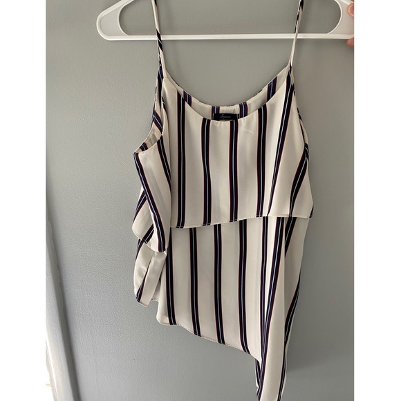 Soprano Asymmetrical Striped Tank Top - Picture 2 of 4